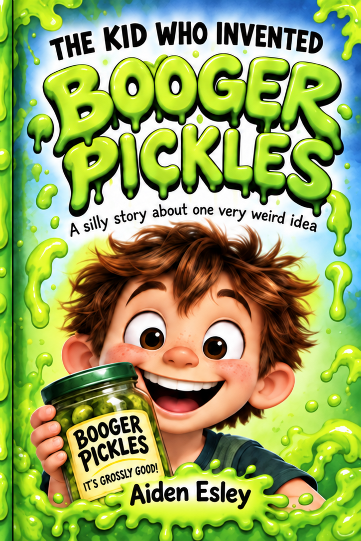 The Kid Who Invented Booger Pickles book cover by Aiden Esley